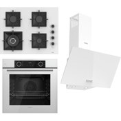 Resim Ferre Flameart Sc Serisi Beyaz Set (SC406-WFA + XE63CB +D087 ) - 65 Cm'lik Kare Döküm Izgara-Wok 