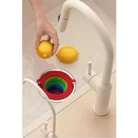 Resim Mena Rise Renkli Plastik Katlanabilir Takıp Duş Lavabo Balkon Gider Süzgeci 