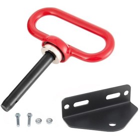 Resim Kırmızı-siyah Manyetik Çekim Pini, Yüksek Mukavemetli Çelik, 1500 Lbs Çekme Gücü, Traktör-atv-çekici Uyumlu Çekim Seti 