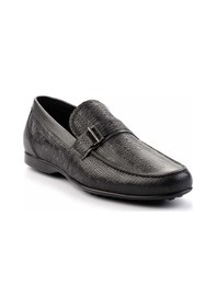 Resim Bambi Siyah Leather Erkek Loafer Ayakkabı E01757267403 Siyah 