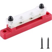 Resim Geeroyoo M6 4 Kırmızı Nylon Otobüs Barası - 300v Ac/48v Dc, 130a/150a - Araç Ve Tekne Dağıtımı 