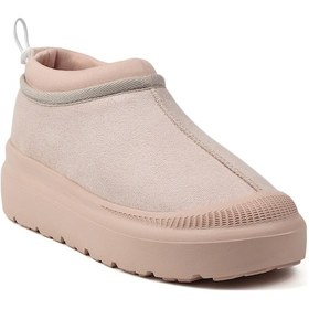 Resim Kadın Krem Süet İçi Kürklü Bot - Kalın Tabanlı, Rahat, Kaymaz, Günlük Ve Kışlık Krem 