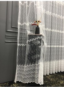 Resim Tül Perde Sedef Sim Brode Işlemeli Taç Marka Ekonomik Grup Tül Et Ekru 