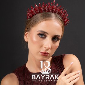 Resim STELLA -506- / 3 Boyutlu Kına Tacı - Bordo 