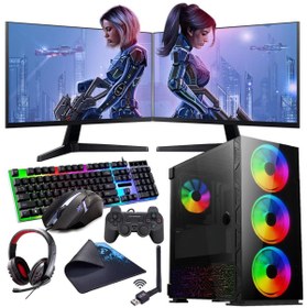 Resim İ7 12700F 16GB 480SSD 4GB GTX1650 Çift 24" Monitörlü (Gaming SET) Rogame