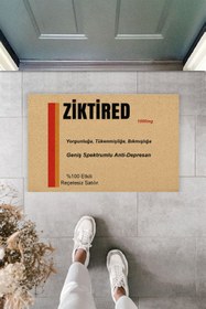 Resim Dormot Modern Dijital Baskı Paspas - Mizah Ziktired Kapı önü Paspas 70x45cm 