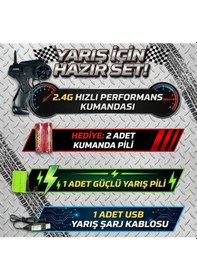 Resim Şarjlı Uzaktan Kumandalı Araba 4x4 Yüksek Hızlı Drift Ve Arazi Aracı 2.4ghz 1:20 Yedek Lastikli Kırmızı 