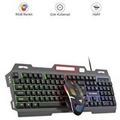 Resim Torima TMK-06 Gaming Rgb Işıklı Kablolu Q Klavye ve Mouse Seti Siyah 