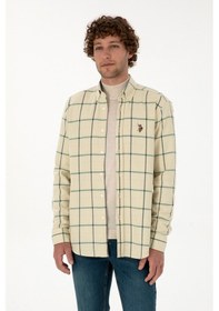 Resim U.S. Polo Assn. Erkek Koyu Yeşil Uzun Kollu Gömlek 50316617-VR079 
