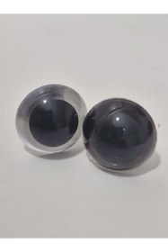 Resim Hasyılmaz Amigurumi Peluş Oyuncak Vidalı Göz Şeffaf Siyah 18mm (10 Adet) 