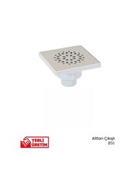 Resim Kare Yer Süzgeci - Alttan Çıkışlı Ø50 15x15 Cm 