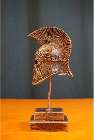 Resim Athena Miğfer Biblo Heykel Ev Dekor & Hediyelik Aksesuar 21 Cm Gümüş 