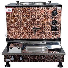 Resim Anka Pro Plus Otomatik Çay Kazanı, 2 Demlikli, 20 Litre, Bakır, Elektrikli,tüplü 