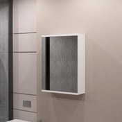 Resim Movemo 100177 Aynalı 45 cm Banyo Dolabı Üst Modül Beyaz 