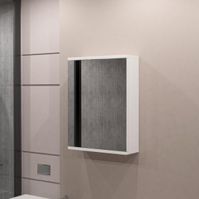 Resim Movemo 100177 Aynalı 45 cm Banyo Dolabı Üst Modül Beyaz 