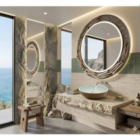 Resim Ideal Standard - Desenli Motifli Tezgah Üstü Çanak Lavabo 40 Cm - Gwtcd040- Beyaz Kahverengi 