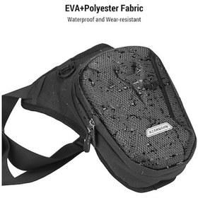 Resim Xianwen Eva Sert Kabuk Motosiklet Bacak Yan Çanta Su Geçirmez Siyah 