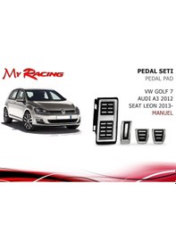 Resim Golf 7-A3-Polo-Leon-Passat Alüminyum Pedal Set Otom-Manue-Otomatik 