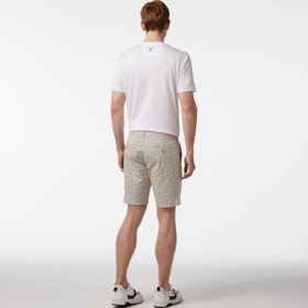Resim Nautica Erkek Gri Slim Fit Baskılı Bermuda 