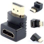 Resim HDMI Dirsek 90 Derece Adaptörü HDMI ERKEK DİŞİ - HDMI L Çevirici 