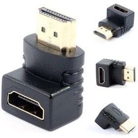 Resim HDMI Dirsek 90 Derece Adaptörü HDMI ERKEK DİŞİ - HDMI L Çevirici 