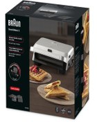 Resim Braun SnackMaker 5 Çift Taraflı Sandviç ve Waffle Makinesi, Yapışmaz Yüzey 