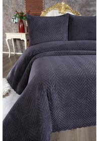 Resim Ultrasonik Welsoft Çift Kişilik Yatak Örtüsü 230x250 Antrasit Antrasit 