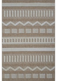 Resim Cool Halı Safari 676 Krem İskandinav Halı Yolluk Dekoratif Etnik Halı Natural Mutfak Halısı Rustik Retro Halı 