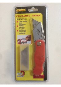 Resim Katlanır Maket Bıçagı Yedekli Halı Kesme Maket Bıçağı 