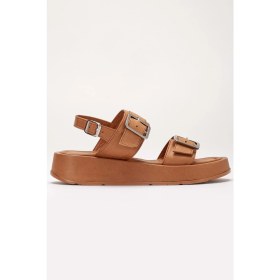 Resim Analin Shoes Kadın Hakiki Deri Yüksek Taban Sandalet Taba Renkli Arka Kayışlı Günlük Stil 