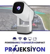 Resim NS Store K2 Bataryalı Taşınabilir Projeksiyon Cihazı 4K Destekli 1080P Android Projektör 