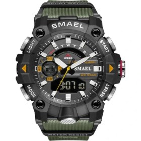 Resim Hanyang Yeşil Smael Moda Erkek Spor Saatler Şok Dayanıklı 50 M Su Geçirmez Kol Saati LED Alarm Kronometre Saat Askeri Saatler Erkekler 8040 (Yurt Dışından) 