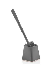 Resim Sas Silikon Wc Tuvalet Banyo Fırçası Klozet Fırçası Kare Gri 