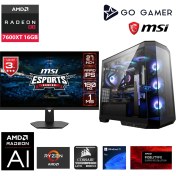 Resim Go Gamer GA150DP Amd Ryzen 5 5600X / 64GB 3200MHZ / 1tb Nvme SSD 5000-3600MB-SN Gen4 / RX7600XT 16GB / Msı 27" 180Hz. / Windows 11 Pro Masaüstü Bilgisayar 