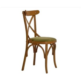 Resim Bengimobilya Sandalye Zus248 Yüksek Çıta Çapraz Sırtlık Model Koyu Ceviz Renk 