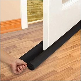 Resim Hakay Kapı Altı Rüzgar Önleyici Isı Yalıtım Süngeri - 85 Cm, Çift Taraflı, Siyah 