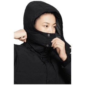 Resim Nike Jordan Flight Loose Fit Down Fill Parka Çıkarılabilir Kapüşonlu Bol Kesim Kaz Tüyü Kadın Parka Siyah Siyah 