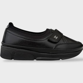 Resim Kadın Ortopedik Taban Comfort Bantlı Günlük Ayakkabı Siyah - Siyah Siyah - Siyah 