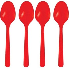 Resim Kırmızı Plastik Kaşık 