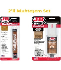 Resim Jb Weld Kwikwood™ Epoksi Macun - 2 Oz Ahşap Onarıcı, Ahşap Yapıştırıcı Jb Weld Kwikwood Şırınga 