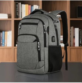 Resim Dashanshop Büyük Kapasiteli Gri Erkek Seyahat Sırt Çantası Laptop Bölmeli Ayarlanabilir Askı Gri 