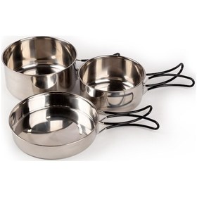 Resim Evolite Evercamp 2-3 Kişilik Çelik Tencere Seti Gri 