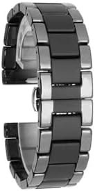 Resim PSR aksesuar Parlak Siyah Mat Seramik Metal Kordon-Parlak Siyah Huawei Watch GT 3 46mm ile uyumlu 