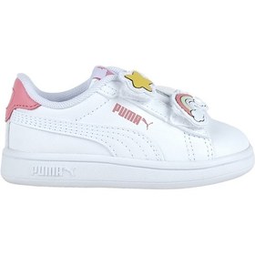 Resim Puma Smash 3.0 Badges Bebek Beyaz Spor Ayakkabı 397287-01 Beyaz 
