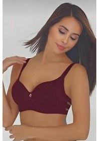 Resim Moon Wear Lastik Şeritli Basıc Sütyen Bordo 