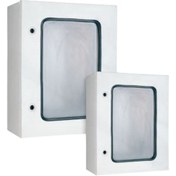 Resim 400 x 500 x 190 MM Camlı Galvaniz Taban Saclı Polyester Pano. Ip 