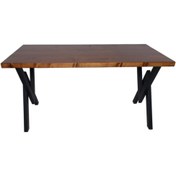 Resim NT Concept Orta Ceviz Renk Masif Ağaç Ofis ve Topantı Masası 100 cm 210 cm 