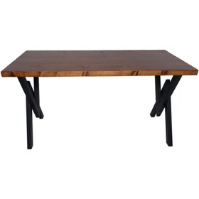 Resim NT Concept Orta Ceviz Renk Masif Ağaç Ofis ve Topantı Masası 100 cm 210 cm 