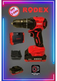 Resim Rodex RDX3404 20 V 2.0 AH Çift Akülü Darbeli Matkap 