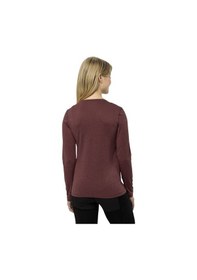 Resim Jack Wolfskın Jack Wolfskin Sky Thermal L/s Kadın Kırmızı İçlik Üst 2191 Bordo 